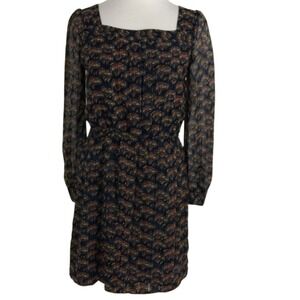 Banana Republic women's Long Sleeve Midi Dress Sz 4 Autumn Wedding Guest Classic